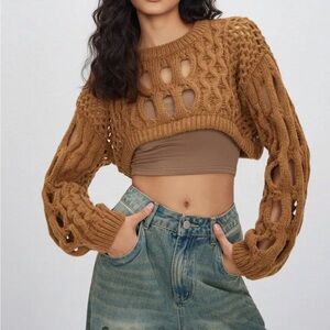Cider Tan Knit Sweater